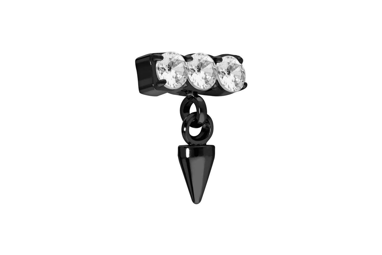 Titan Schraubaufsatz mit Außengewinde KRISTALLBALKEN + SPITZE ++SALE++ von Piercingline